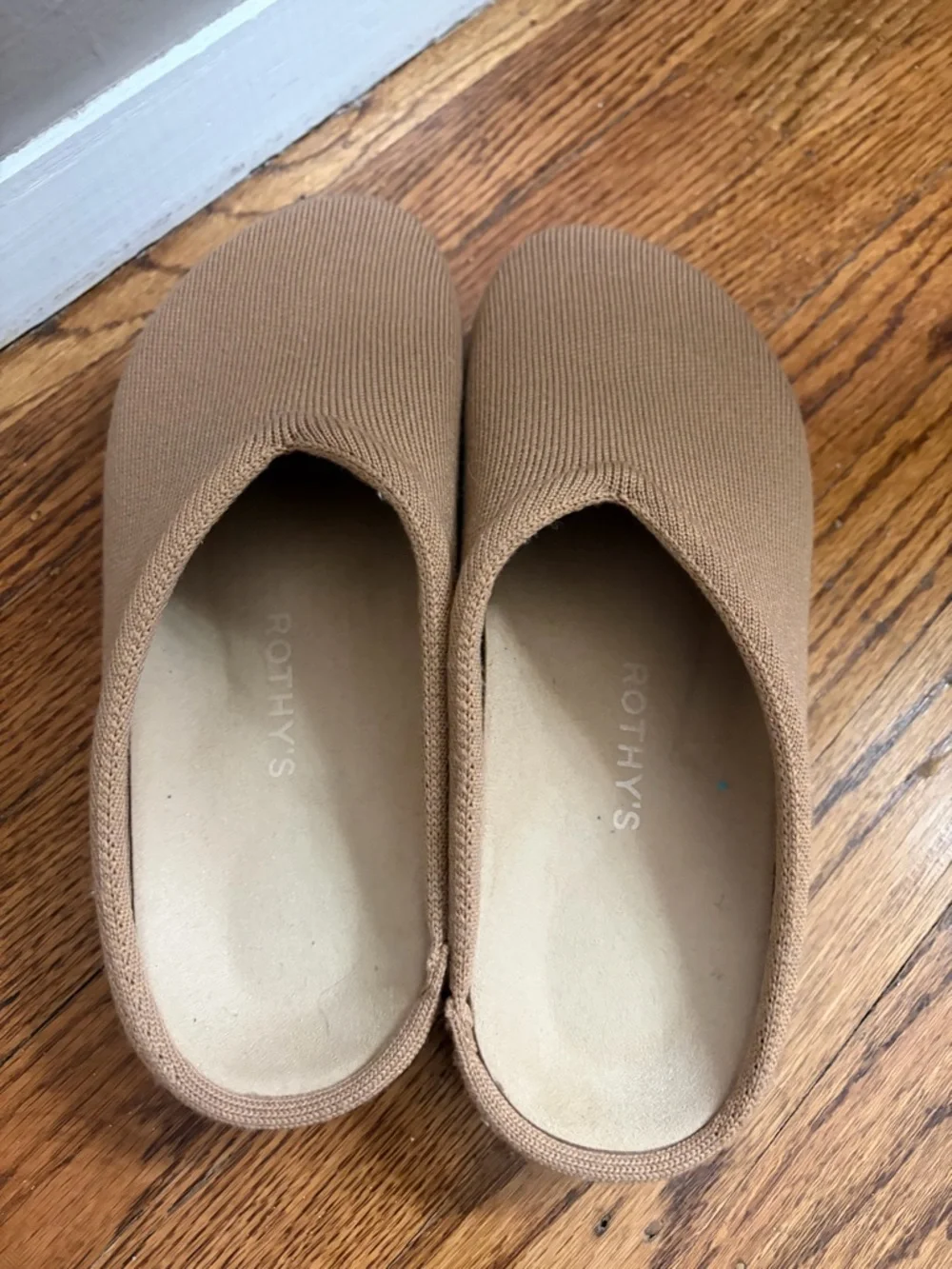 Rothy's The Casual Clog in Tan Knit - Picture 2 of 5